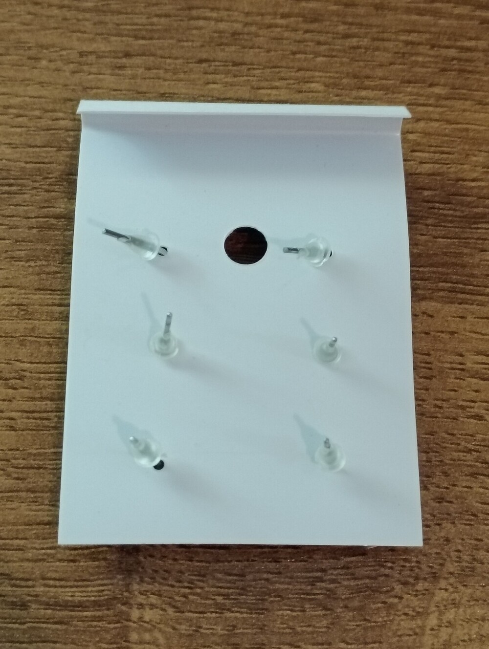 silver pearl flower stud earring set - Picture 3 of 4